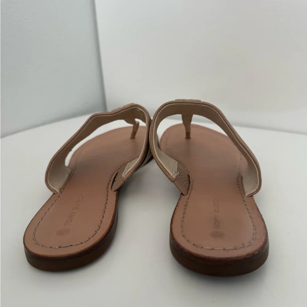 Tory Burch Leather Tan and Cream Sandals size 10
